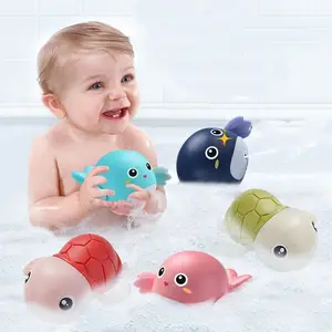 Baignoire Piscine Mignon Natation Animal Forme Bébé Jouet De Bain En Gros Wind Up Flottant Bébé Jouets De Bain dauphin canard style