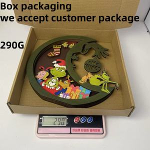 Décoration <span class=keywords><strong>de</strong></span> cheminée <span class=keywords><strong>de</strong></span> Noël en bois imprimée UV, motif lune et Grinchmas, personnages artisanaux sur pied - Product Image 5