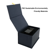 Coffrets cadeaux noirs personnalisés Impression sur feuille d'or UV mat Boîtes magnétiques rigides pour l'électronique grand public