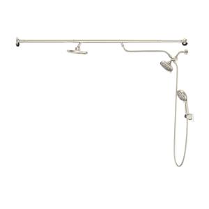Ensemble de douche double avec pommeau de pluie supérieur de 7 pouces, pommeau secondaire de 5,5 pouces et douchette à 10 fonctions pour une utilisation double - Product Image 5