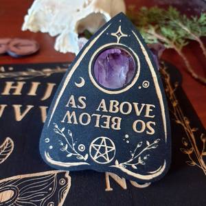 Witch <strong>Wicca</strong> Crafting Witchcraft <strong>Altar</strong> Fortune Telling Toys Wooden Moth Spiritual Divination Planchette Ouija Talking Board Game - Product Image 3