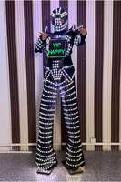 Tenue de performance lumineuse pour boîte de nuit ISmart, robot LED pour scène, festival, défilé, armure robotique LED, costume de robot mécanique