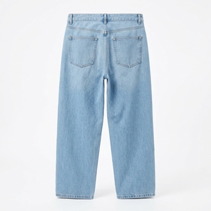 Jeans de Mezclilla para Hombre, Corte Recto, Lavado Claro, Cintura Media, Algodón, Estilo Casual de Primavera, Precio Bajo, Venta 2026 - Product Image 3