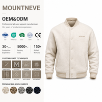 Blouson universitaire personnalisé en pure laine pour homme, en melton ton sur ton, minimaliste, avec boutons-pression, col, poignets et ourlet côtelés, manteau Letterman haut de gamme