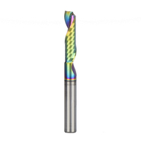 Outils de CNC en carbure de tungstène simple fraise en bout en spirale de haute précision O flûte avec revêtement pour mèche de routeur PC acrylique PMMA