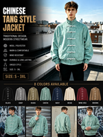Veste matelassée unisexe personnalisée en toile, coupe-vent d'hiver, style hip-hop, boutons nœud chinois, col montant de haute qualité, coupe oversize