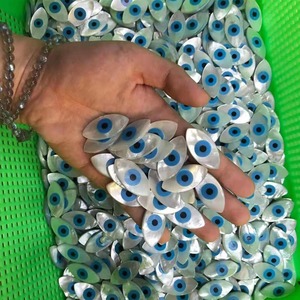Nacre naturelle de haute qualité Marquise Evil's Eye Stone - Product Image 6