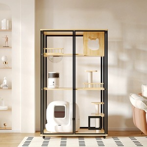 Personalizzabile grande lettiera automatica panoramica per gatti ha portato più ville per gatti balconi in vetro <span class=keywords><strong>Cat</strong></span> room grande gabbia spaziale - Product Image 6