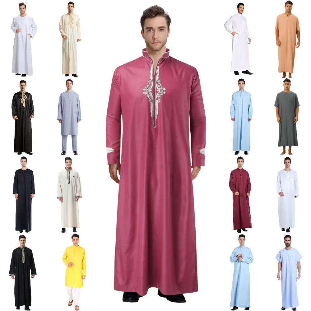 Grosir barang baru pakaian Islami pria desain Arab saudi thobes Jubah Arab muslim Jubah