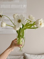 Vase en verre transparent, design minimaliste, vase hydroponique pour fleurs, décoration de vase pour la maison et l'hôtel, arrangement floral