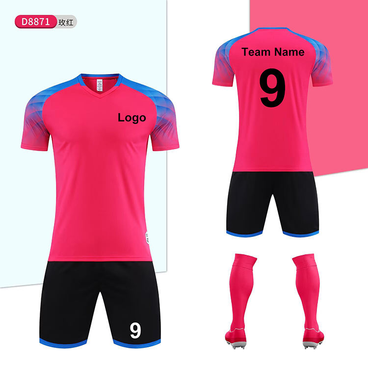 Thailand Quality Football Wear Football Jersey High Quality Custom Soccer  Jerseys Retro Soccer Sublimation Purple Soccer Uniform
