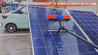 Cepillo de Limpieza Solar Manual con Raspador, Barra Telescópica de Aleación de Aluminio de 3.6m para Paneles Solares, Ventanas y Vidrios, Limpieza en Seco y con Agua