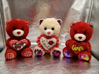 Boneka Teddy Bear Hati I Love You yang Dapat Disesuaikan, Bantal Isi Busa Memori Berpinggiran Rumbai, Hewan Boneka Super Lembut untuk Hadiah Ulang Tahun