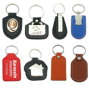 Tùy Chỉnh Khắc Logo Keychain Người Đàn Ông Thời Trang Xe Thăng Hoa Kim Loại PU Leather Keychain - Product Image 4