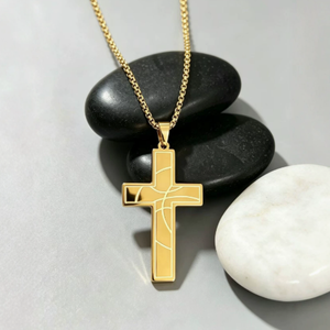 Titanium Steel <b>Cross</b> Pendant Necklace Link <b>Chain</b> Unisex Religious Jewelry for Daily Wear Gift - Product Image 3