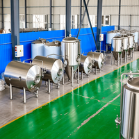 Cuve à bière horizontale isolée monocouche en acier inoxydable de 100L à 50000L pour le stockage de la bière
