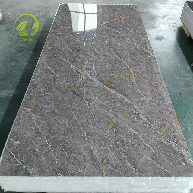Waterproof Fireproof PVC Marble Wall Panel 1220*2440*3mm Decorative UV Board for Moisture-proof Anti-Static Apartments Gyms
