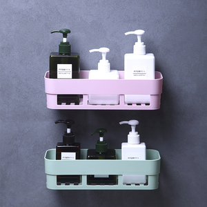 <span class=keywords><strong>Mensola</strong></span> Angolare per <span class=keywords><strong>Bagno</strong></span> in Plastica, Organizzatore per Cucina con Adesivo Trasparente Senza Tracce - Product Image 5