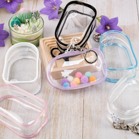 Sac de présentation portable anti-rayures pour figurines, boîte à collectionner, anti-poussière, transparent, avec porte-clés pour les collectionneurs en déplacement