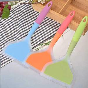 Silicone Cooking Spatula Two Color High Temperature Resistant For Frying <b>Eggs</b> Pizza Food Grade Kitchen Tool Non Stick Pan - Product Image 2