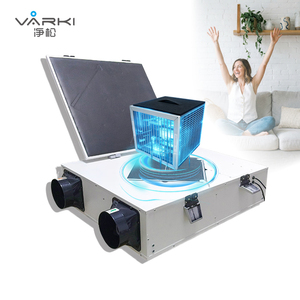 Système d'air frais <span class=keywords><strong>double</strong></span> <span class=keywords><strong>flux</strong></span> Tuya pour plafond avec récupération d'énergie, purification et ventilation ERV/HRV, échangeur d'air domestique CVC - Product Image 1