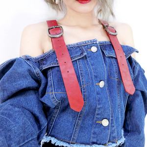 Chaquetas de mezclilla para mujer, diseño moderno, venta al por mayor, moda china, sin hombros, manga larga, sexy - Product Image 3