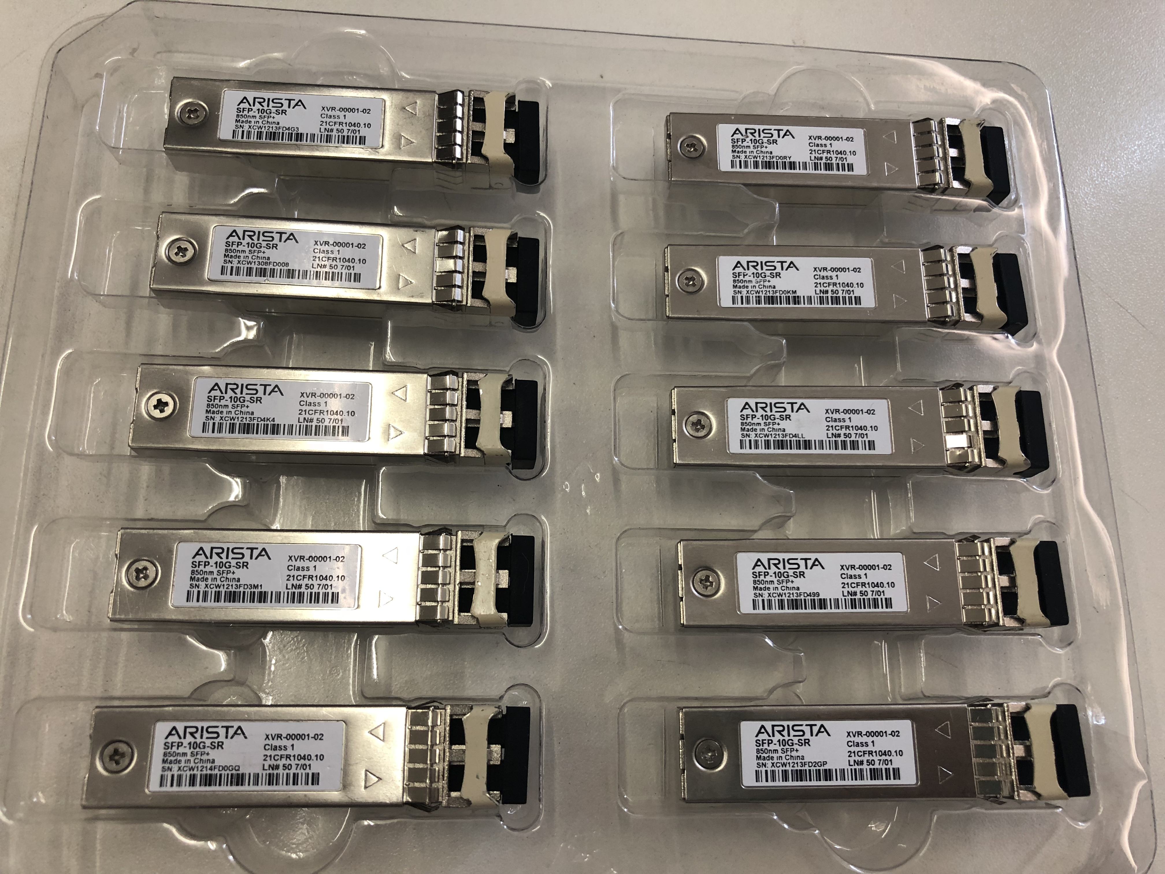 Arista SFP-10G-SR Transceiver - 10GBASE-SR Fiber Optic Module