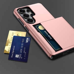 Coque de téléphone en plastique TPU 2 en 1, étui de téléphone de luxe antichoc avec support coulissant pour <span class=keywords><strong>Samsung</strong></span> Galaxy S22 S23 S24 S25 Ultra, porte-cartes - Product Image 3