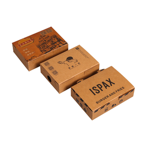 RTS 7日間配達工場カスタム使い捨てファーストフード包装紙箱フライドチキンバーガーフライドポテトは紙箱を取り出します - Product Image 1