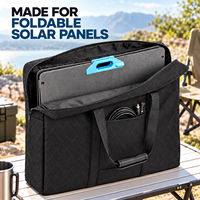 Sac de transport pliable pour panneau solaire Custom X-PAC Weekender avec poche pour câbles, poignées renforcées, fermeture éclair intégrale, résistant à l'eau et léger