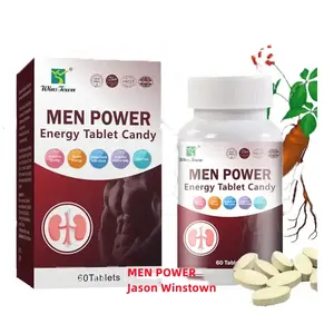 Vitality Men Power Tablets Energy Candy Cápsulas OEM Natural Black Maca Suplemento dietético Booster Herbal Maca Pills