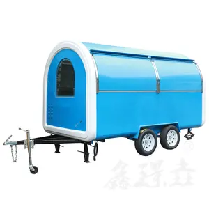 standard street mobile fast food trailer food truck cart travel camping camper trailer van bicycle from China