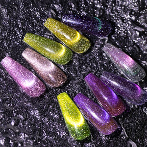HONEY GIRL Nueva llegada de alta densidad 9D <span class=keywords><strong>Star</strong></span> Cat Eye Gel Polish 12 colores Gel Top Coat LED Lamp Soak UV Magnetic Cat Eye Polish - Product Image 6