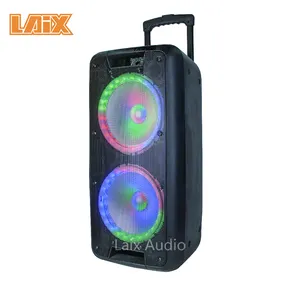 Laix caixa de som bluetooth 10 polegadas, dupla, com luz de led, alto-falante karaoke, partybox 1000 ktv