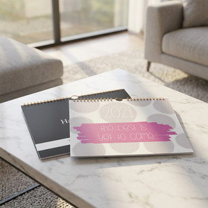 2027 Wall <b>Calendar</b> With "The Best Is Yet To Come" Design Art Paper Digital Printing - Product Image 1
