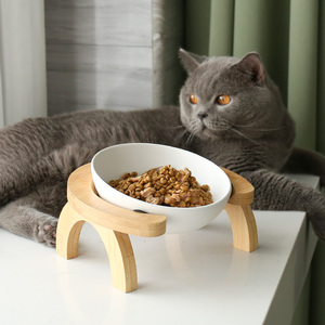 Shamitao Keramische Hondenbak Voer Voor Huisdieren En Waterbak Voederbak Hondenbak Met Bamboe Stand Hond Schotel Kat - Product Image 2
