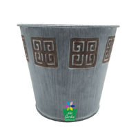 Pot de fleurs vintage avec poignées en ficelle Décorations de maison de jardin Jardinière en fer artificiel pour plantes d'extérieur de jardin