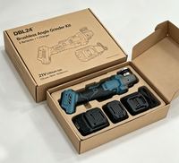 Meuleuse d'angle électrique sans fil 125 mm avec batterie au lithium et disques de coupe et de meulage