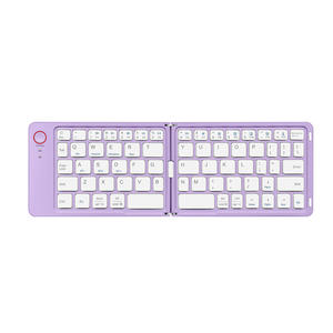 Personnalisé violet 78 touches Mini taille Portable deux niveaux pliable 2.4Ghz sans fil ciseaux touches ergonomique USB <span class=keywords><strong>clavier</strong></span> pour ordinateur portable - Product Image 1