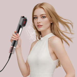 2 trong 1 tốc độ cao Máy sấy tóc ép tóc hồng ngoại trị liệu phụ nữ mịn tóc ion âm vẻ đẹp kép Hot Air lược thiết bị - Product Image 5