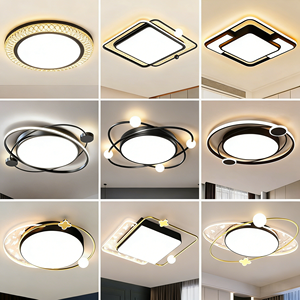 Lámpara de Techo LED Redonda y Cuadrada Clásica en Oferta, Lámpara de Techo LED Moderna Nórdica Económica para Dormitorio, Sala de Estar, Iluminación del Hogar - Product Image 5