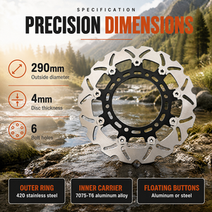 Disco de Freno Delantero Flotante de 290mm para Motocicleta, Rotor Personalizado para Suzuki <span class=keywords><strong>DR</strong></span> <span class=keywords><strong>650</strong></span> S DR650 DR650SE 1996-2020 - Product Image 3