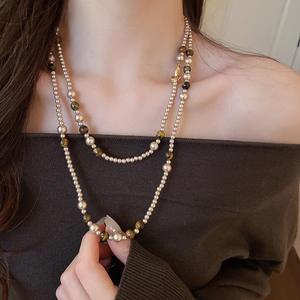 Nueva joyería de moda de alta calidad collar de temperamento largo de perlas multicapa para mujer - Product Image 5