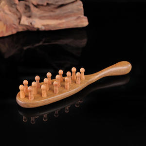 Peine de masaje de cuero cabelludo de sándalo portátil multifuncional, masajeador de cabeza de cuero cabelludo, cepillo Gua Sha para mujeres y hombres, crecimiento del cabello - Product Image 3