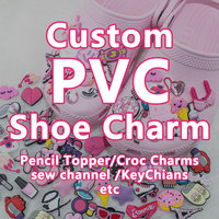 Breloques populaires en PVC souple personnalisées en gros pour chaussures, animaux (salamandres, poissons, animaux marins), breloques 2D tendance en vrac, breloques de créateur, breloques de dessin animé pour chaussures