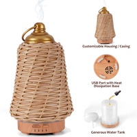 Diffuseur d'arômes d'huiles essentielles personnalisé pour la maison, diffuseur d'arômes LED moderne, humidificateur d'air, diffuseur de parfum pour la décoration de la chambre et de l'hôtel