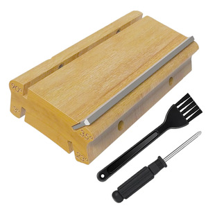 Lime à frettes de <span class=keywords><strong>guitare</strong></span> 4-en-1 durable pour polissage et biseautage, lime à frettes multi-angles en bois, outils de réparation de <span class=keywords><strong>guitare</strong></span> - Product Image 1