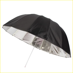 55 pouces 130 cm Parabolique Noir Argent Parapluie Réfléchissant <span class=keywords><strong>Studio</strong></span> Éclairage Parapluie Réfléchissant avec Diffuseur Blanc <span class=keywords><strong>Toile</strong></span> - Product Image 1