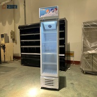 Congélateur commercial vertical à porte vitrée, à économie d'énergie