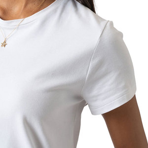 T-shirt à manches courtes pour femme avec logo personnalisé - Polyester/coton, anti-rides et séchage rapide - Product Image 3